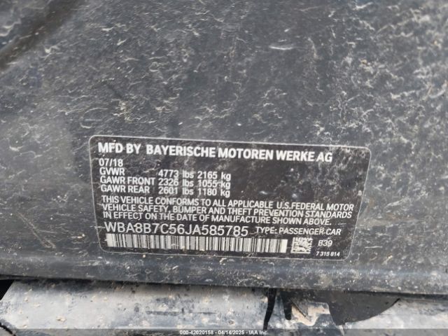 WBA8B7C56JA585785 BMW 340i Xdrive