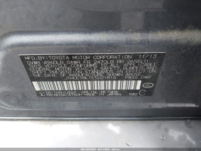 JTHCE1BL1E5021816 Lexus GS 350