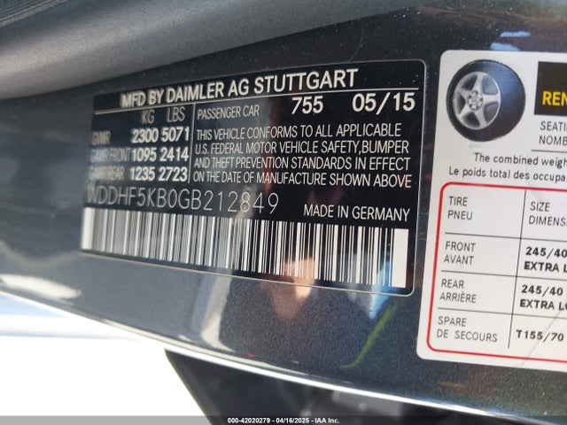 WDDHF5KB0GB212849 Mercedes-Benz E 350