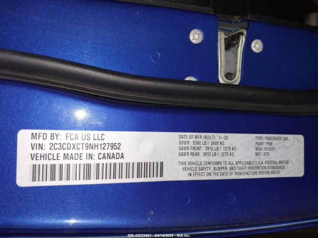 2022 DODGE CHARGER 2C3CDXCT9NH127952 Photo 8