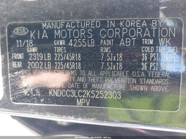 KNDCC3LC2K5252303 KIA Niro S Touring