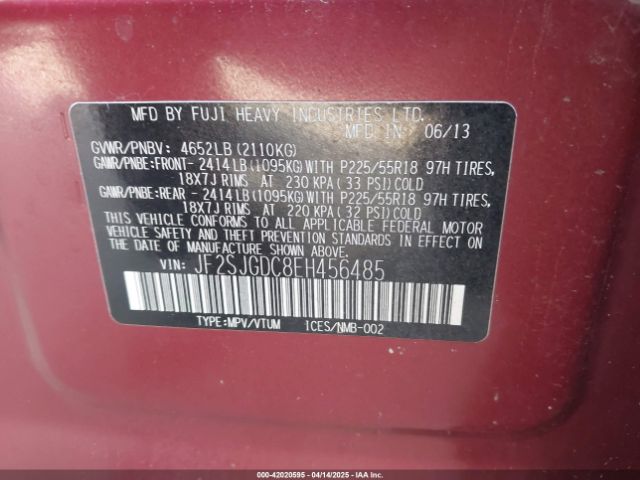 JF2SJGDC8EH456485 Subaru Forester 2.0xt Premium