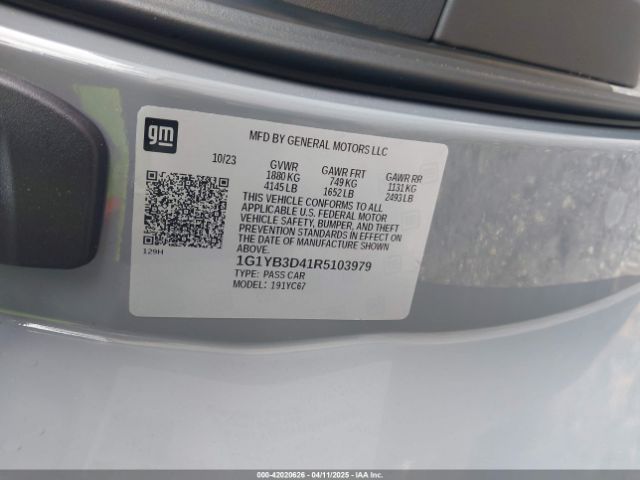 1G1YB3D41R5103979 Chevrolet CORVETTE STINGRAY