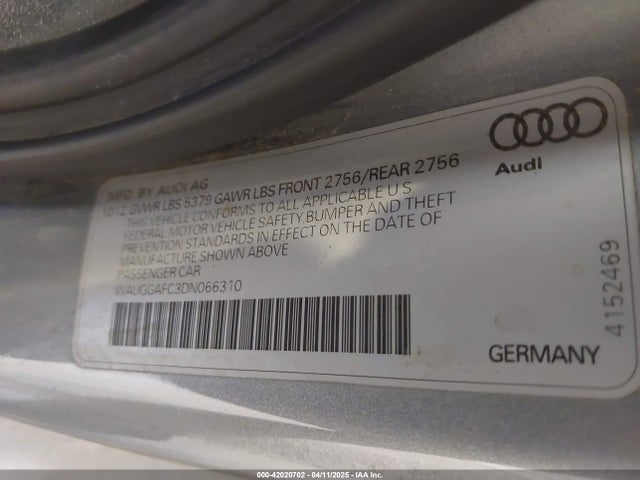 2013 AUDI A6 WAUGGAFC3DN066310 Photo 8