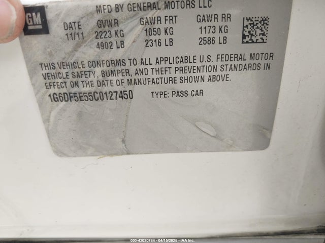 2012 CADILLAC CTS 1G6DF5E55C0127450 Photo 8