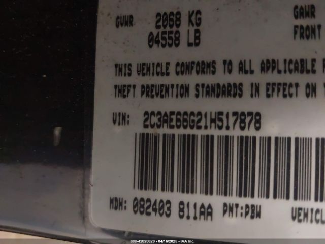 2001 CHRYSLER 300M 2C3AE66G21H517878 Photo 8