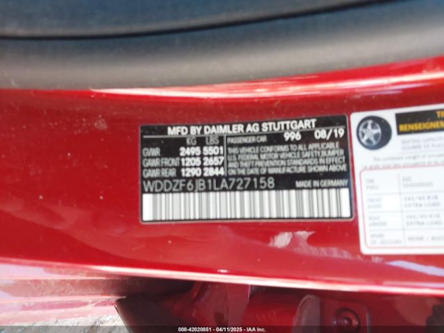 WDDZF6JB1LA727158 Mercedes-Benz E 450 4matic