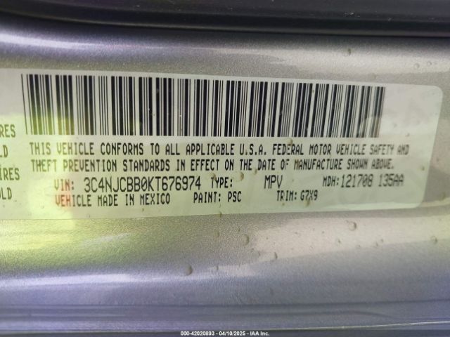 2019 JEEP COMPASS 3C4NJCBB0KT676974 Photo 8