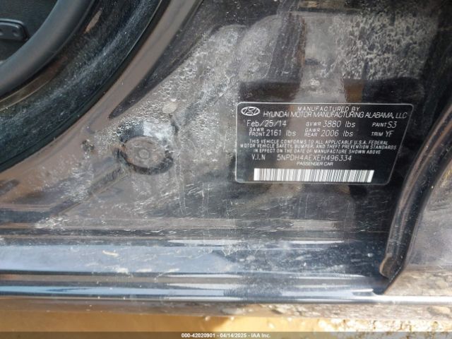 5NPDH4AEXEH496334 Hyundai Elantra Limited