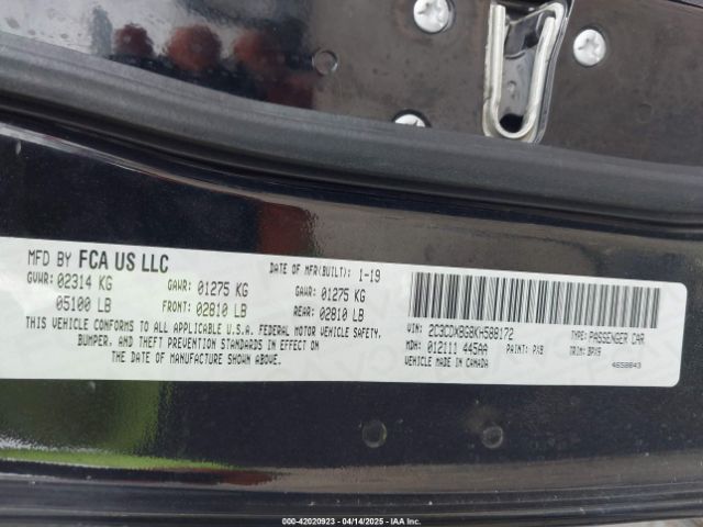 2019 DODGE CHARGER 2C3CDXBG8KH588172 Photo 8
