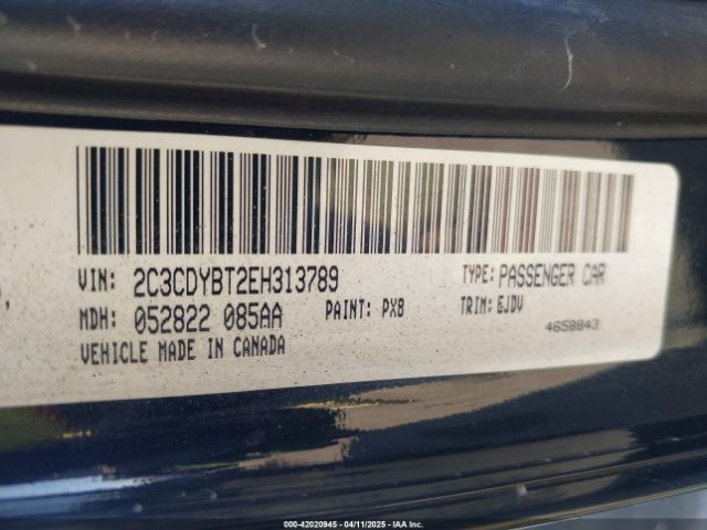 2C3CDYBT2EH313789 Dodge Challenger R/t Classic