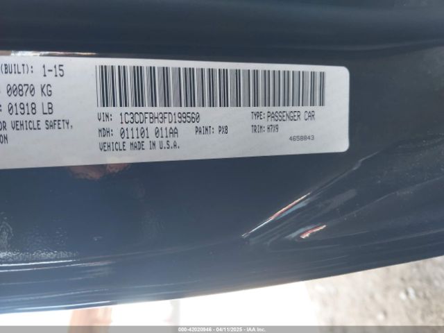 1C3CDFBH3FD199560 Dodge DART SXT