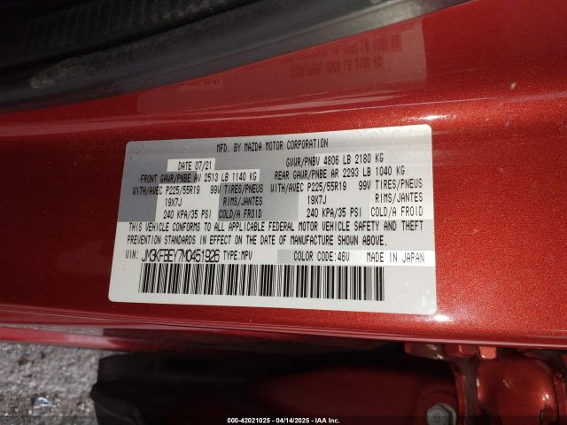 JM3KFBEY7M0451926 Mazda Cx-5 Signature