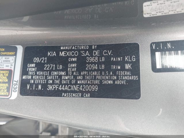 2022 KIA FORTE 3KPF44ACXNE420099 Photo 8