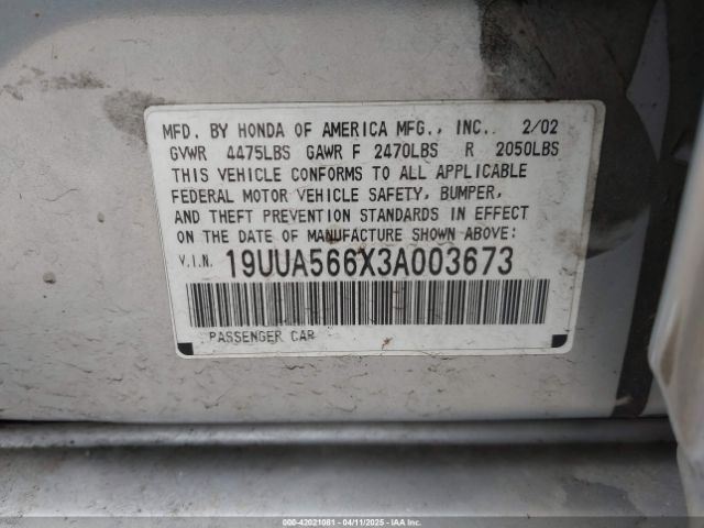 2003 ACURA TL 19UUA566X3A003673 Photo 8