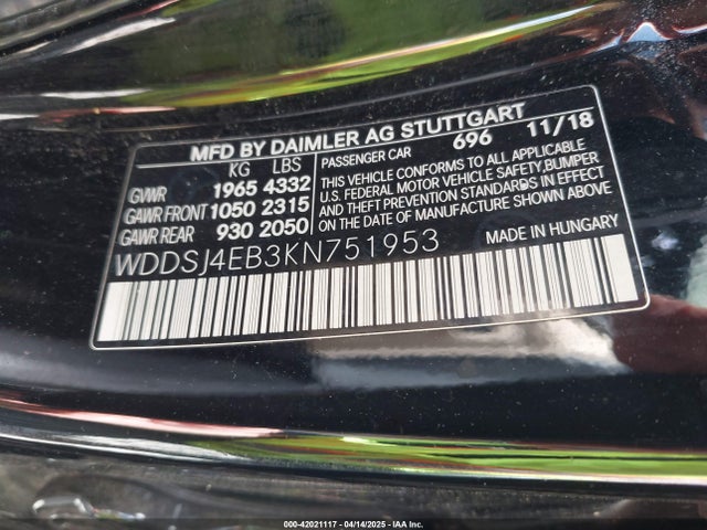 Mercedes-Benz m270 2019 WDDSJ4EB3KN751953 Image 9