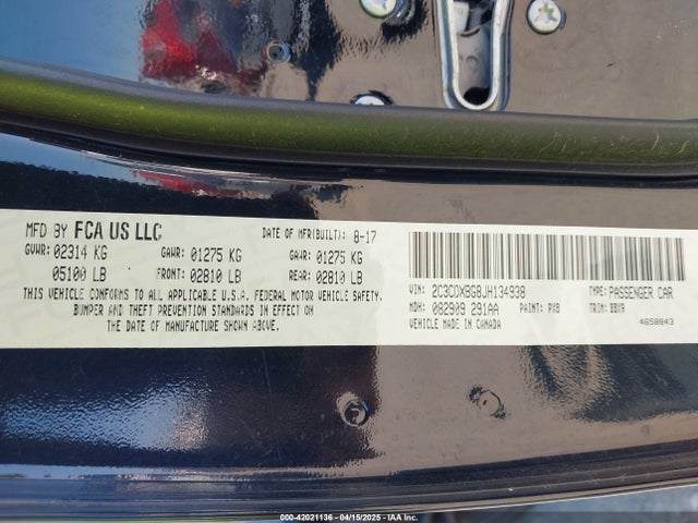 Dodge Charger Sxt Rwd 2018 2C3CDXBG8JH134938 Image 9