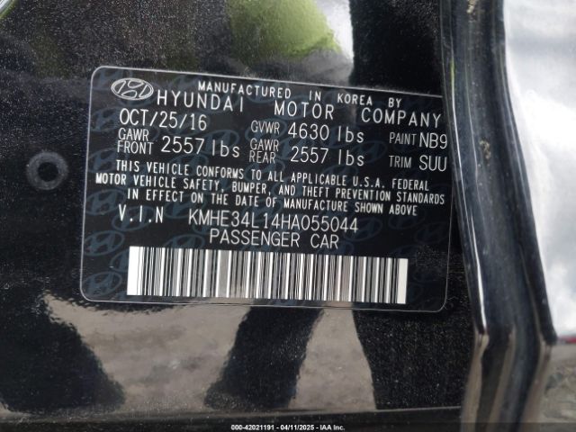 KMHE34L14HA055044 Hyundai Sonata Hybrid Limited