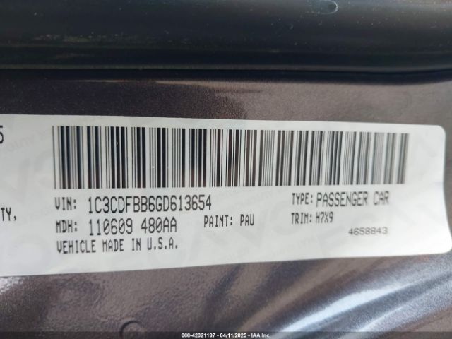 1C3CDFBB6GD613654 Dodge DART SXT