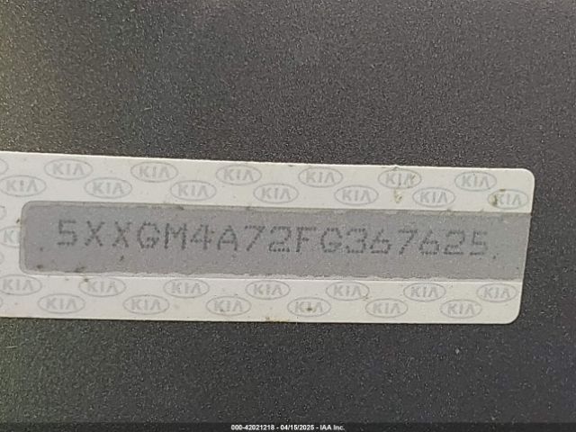 5XXGM4A72FG367625 KIA Optima Lx