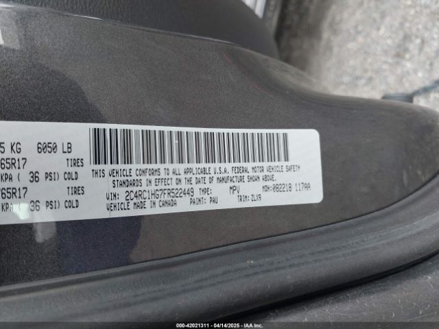2015 CHRYSLER TOWN & COUNTRY 2C4RC1HG7FR522449 Photo 8