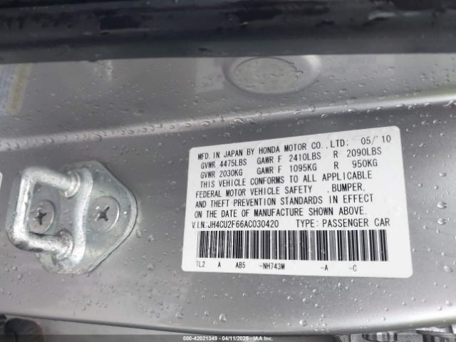 2010 ACURA TSX JH4CU2F66AC030420 Photo 8