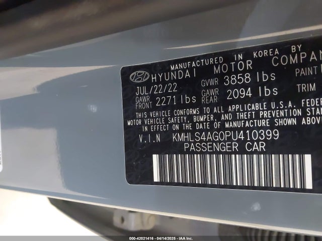 Hyundai ELANTRA SEL 2023 KMHLS4AG0PU410399 Image 9