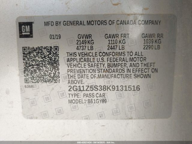 2G11Z5S38K9131516 Chevrolet IMPALA LT