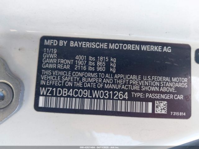 2020 TOYOTA GR SUPRA WZ1DB4C09LW031264 Photo 8