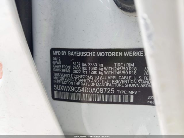 2013 BMW X3 5UXWX9C54D0A08725 Photo 8