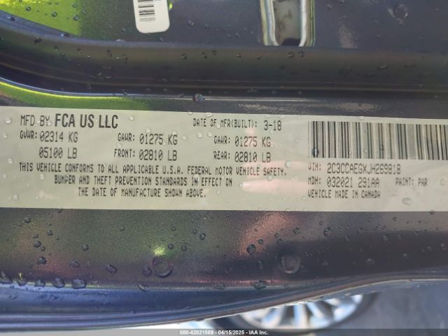 2C3CCAEGXJH269818 Chrysler 300 Limited