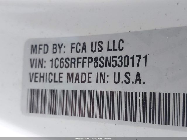 1C6SRFFP8SN530171 RAM 1500 Big Horn  4x4 5'7 Box
