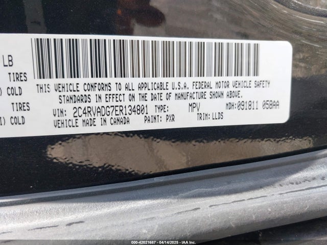 2C4RVADG7ER134801 Volkswagen Routan Sel Premium