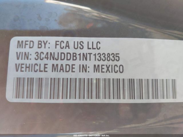 3C4NJDDB1NT133835 Jeep Compass Trailhawk 4x4
