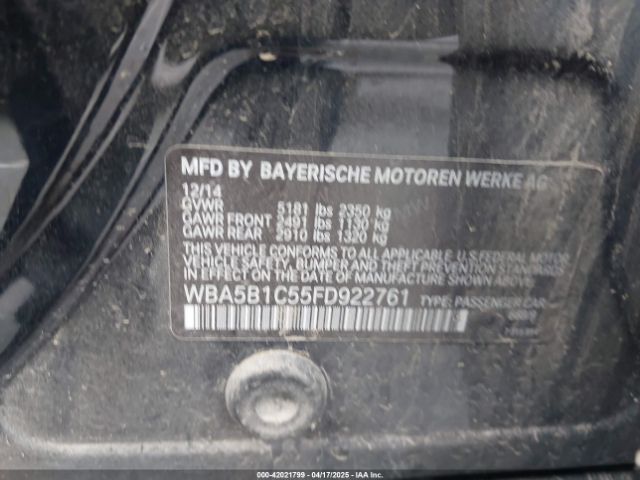 WBA5B1C55FD922761 BMW 535i
