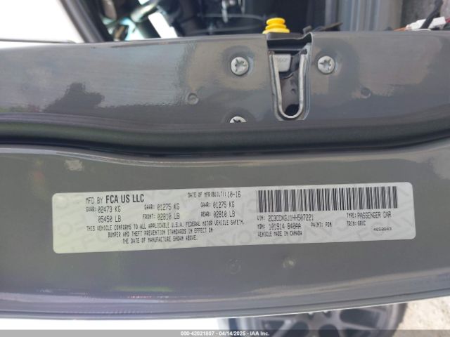 2C3CDXGJ1HH507221 Dodge Charger R/t Scat Pack Rwd