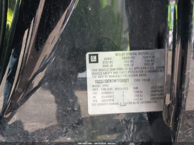 1GCGTDEN7H1158021 Chevrolet Colorado Z71