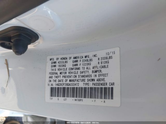 1HGCR2F39GA055472 Honda ACCORD LX