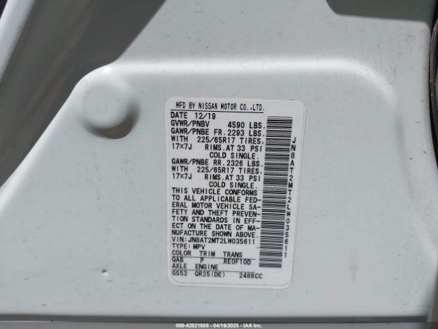 2020 NISSAN ROGUE JN8AT2MT2LW035611 Photo 8
