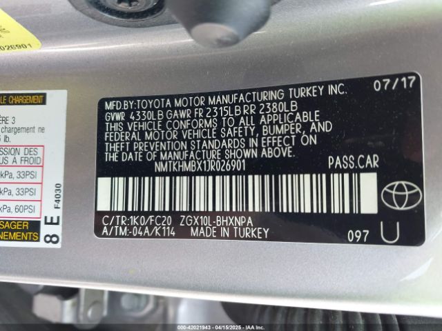 NMTKHMBX1JR026901 Toyota C-HR XLE