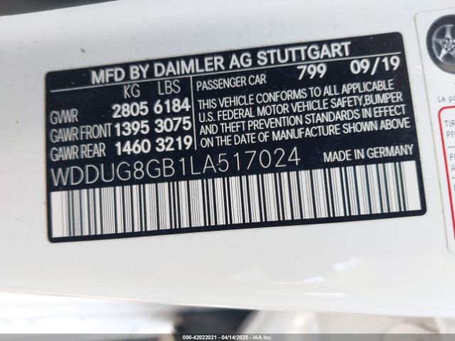 WDDUG8GB1LA517024 Mercedes-Benz S 560 4matic