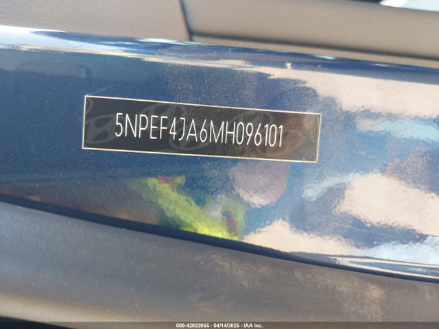 5NPEF4JA6MH096101 Hyundai SONATA SEL