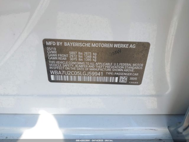 WBA7U2C05LGJ59941 BMW 750i Xdrive