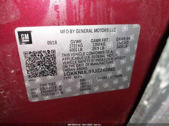 2018 GMC ACADIA 1GKKNULS9JZ245881 Photo 8