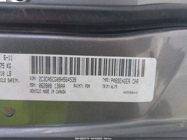 2011 CHRYSLER 300 2C3CA5CG0BH564539 Photo 8