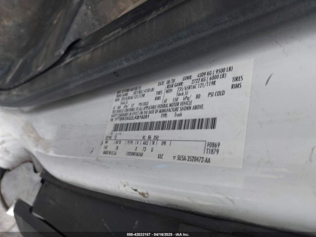 1FTBW3XG2LKB18281 Ford Transit-350 Cargo Van