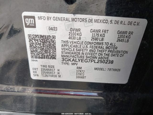 3GKALYEG7PL250238 GMC Terrain Awd At4