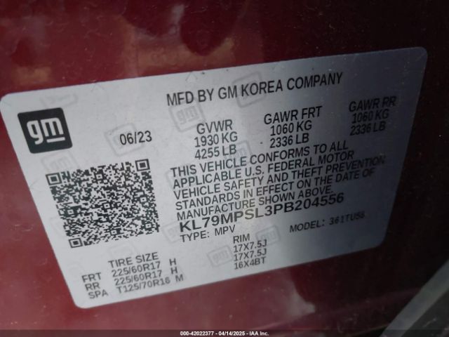 2023 CHEVROLET TRAILBLAZER KL79MPSL3PB204556 Photo 8