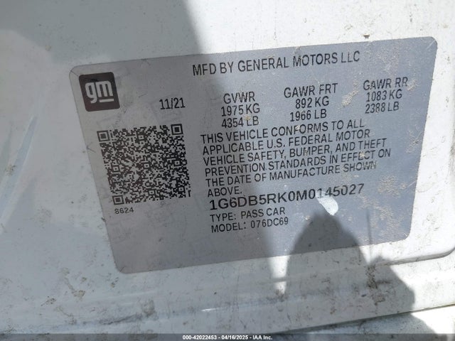 2021 CADILLAC CT4 1G6DB5RK0M0145027 Photo 8