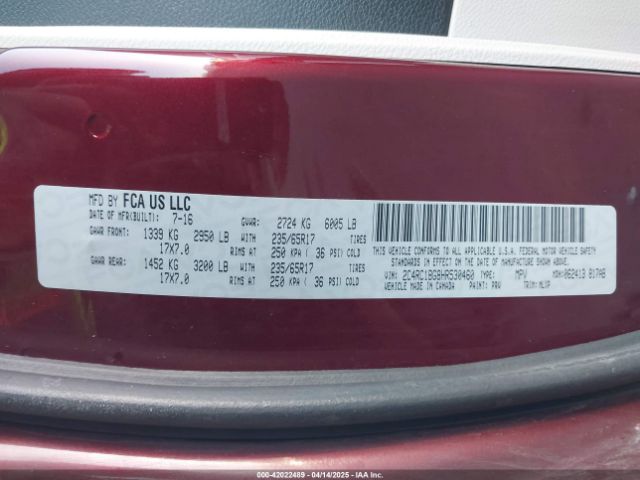 2017 CHRYSLER PACIFICA 2C4RC1BG8HR530460 Photo 8